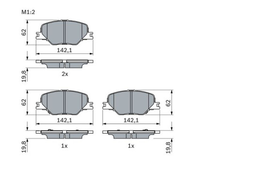 Brake Pad Set, disc brake BP2491 Bosch, Image 7