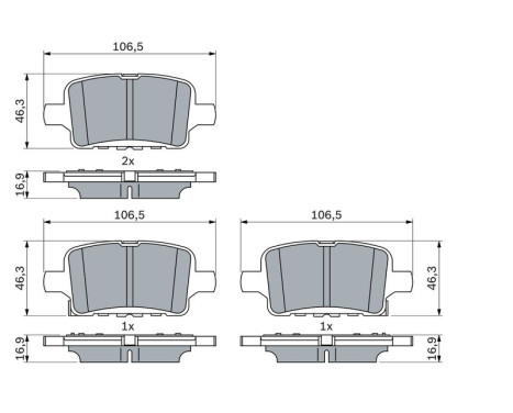 Brake Pad Set, disc brake BP2493 Bosch, Image 7