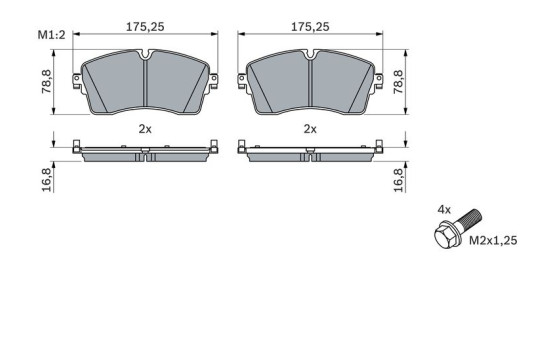 Brake Pad Set, disc brake BP2494 Bosch, Image 5
