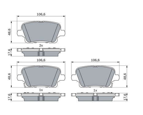 Brake Pad Set, disc brake BP2495 Bosch, Image 7