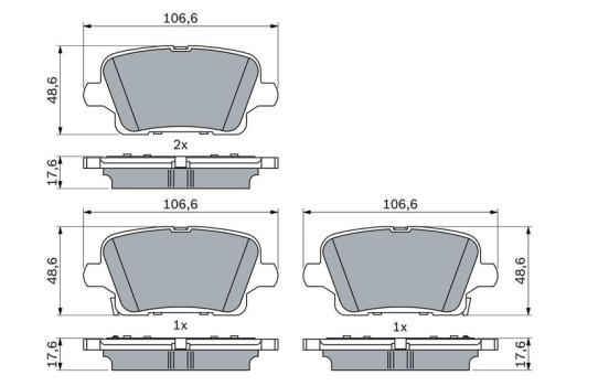 Brake Pad Set, disc brake BP2495 Bosch, Image 7