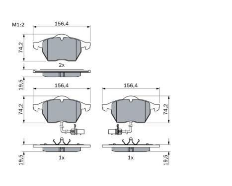 Brake Pad Set, disc brake BP250 Bosch, Image 5