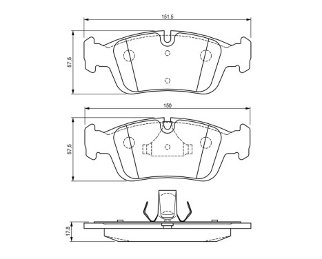 Brake Pad Set, disc brake BP251 Bosch, Image 6