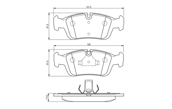 Brake Pad Set, disc brake BP251 Bosch, Image 6