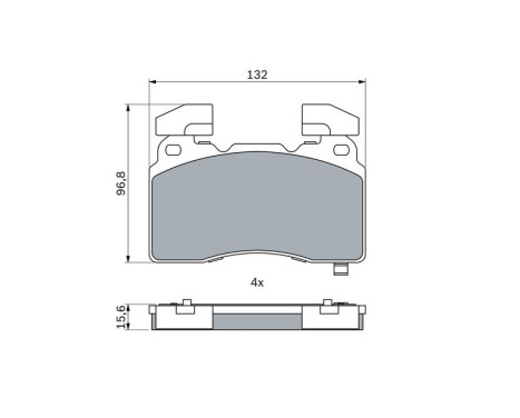 Brake Pad Set, disc brake BP2523 Bosch, Image 5