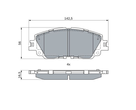 Brake Pad Set, disc brake BP2528 Bosch