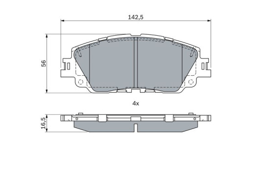 Brake Pad Set, disc brake BP2528 Bosch