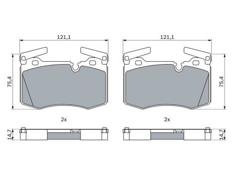 Brake Pad Set, disc brake BP2536 Bosch, Image 5