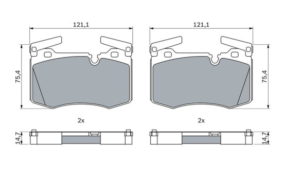 Brake Pad Set, disc brake BP2536 Bosch, Image 5