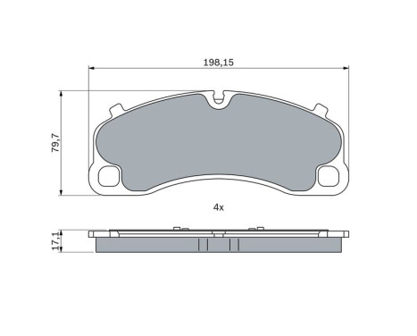 Brake Pad Set, disc brake BP2543 Bosch, Image 6