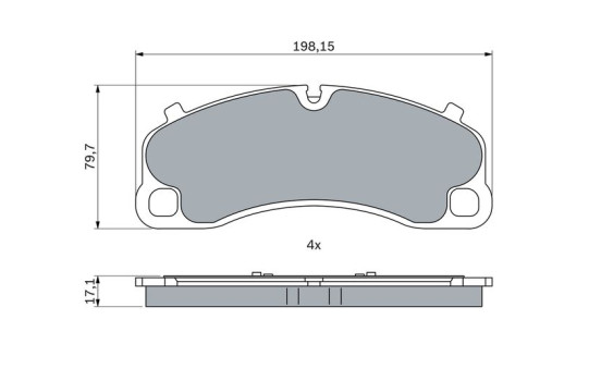 Brake Pad Set, disc brake BP2543 Bosch, Image 6