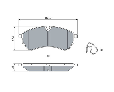 Brake Pad Set, disc brake BP2547 Bosch, Image 5