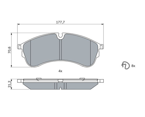 Brake Pad Set, disc brake BP2548 Bosch, Image 5