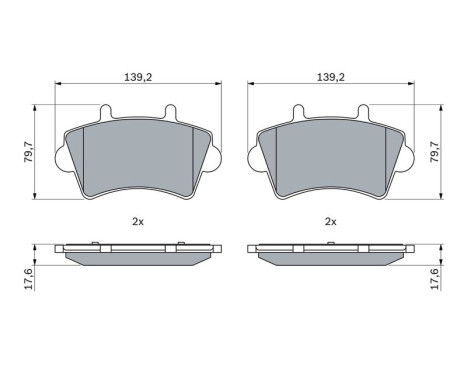 Brake pad set, disc brake BP2556 Bosch, Image 5