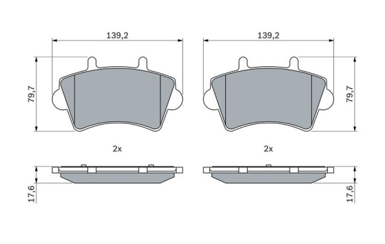 Brake pad set, disc brake BP2556 Bosch, Image 5