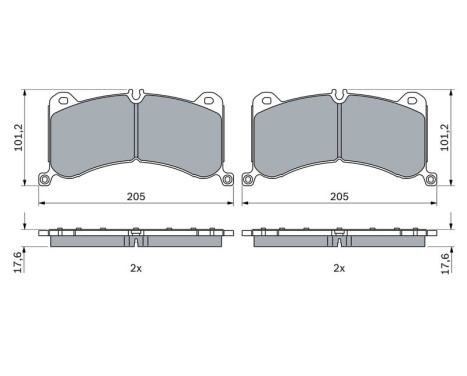 Brake Pad Set, disc brake BP2561 Bosch, Image 6