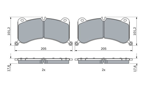 Brake Pad Set, disc brake BP2561 Bosch, Image 6