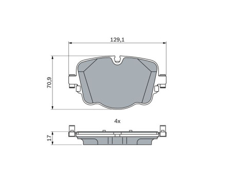 Brake pad set, disc brake BP2566 Bosch, Image 5