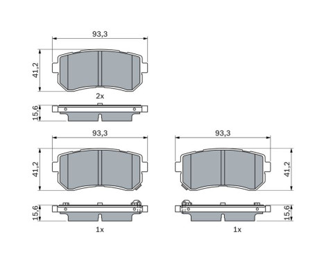 Brake Pad Set, disc brake BP2574 Bosch, Image 6