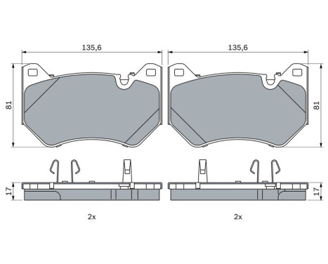 Brake Pad Set, disc brake BP2582 Bosch, Image 5