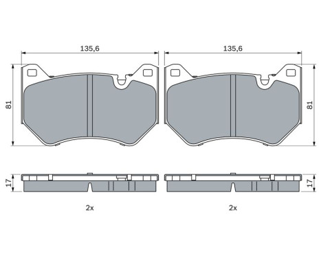 Brake Pad Set, disc brake BP2583 Bosch, Image 5