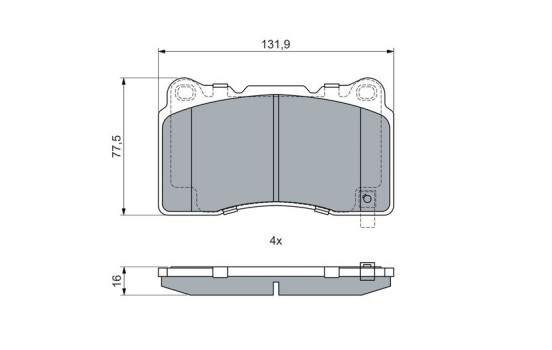 Brake pad set, disc brake BP25850 Bosch, Image 5