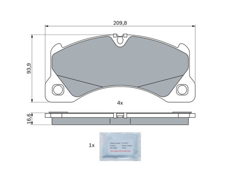 Brake Pad Set, disc brake BP2587 Bosch, Image 6
