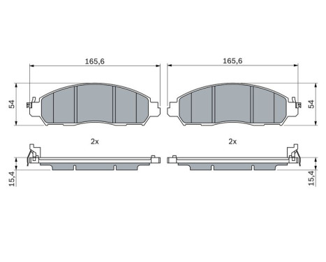 Brake pad set, disc brake BP2590 Bosch, Image 5