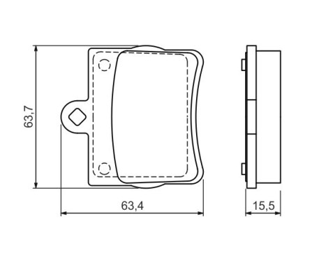 Brake Pad Set, disc brake BP261 Bosch, Image 5