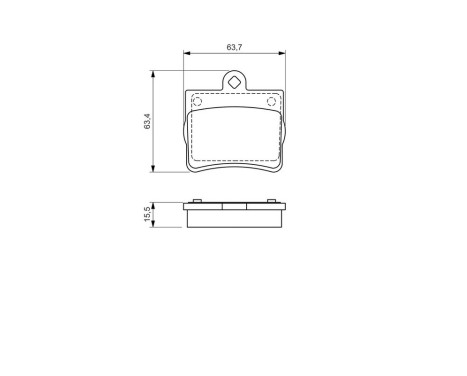 Brake Pad Set, disc brake BP261 Bosch, Image 6