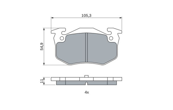 Brake Pad Set, disc brake BP2614 Bosch, Image 5