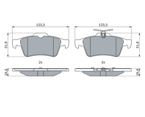 Brake pad set, disc brake BP2620 Bosch, Image 5