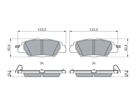 Brake Pad Set, disc brake BP2625 Bosch, Image 6