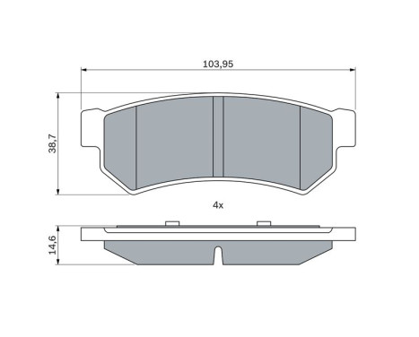 Brake pad set, disc brake BP2626 Bosch, Image 5