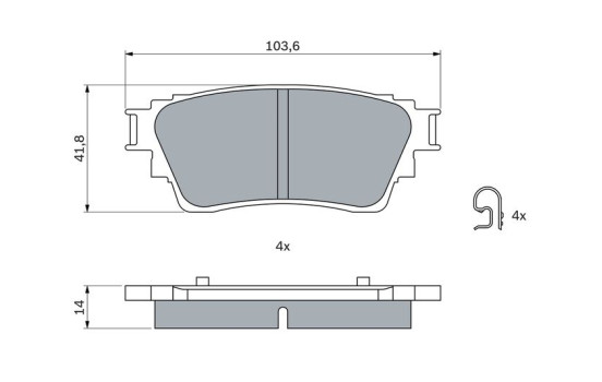 Brake pad set, disc brake BP2627 Bosch, Image 5