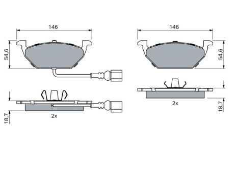 Brake Pad Set, disc brake BP264 Bosch, Image 5