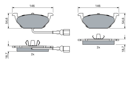 Brake Pad Set, disc brake BP264 Bosch, Image 5