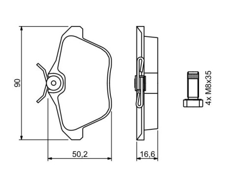 Brake Pad Set, disc brake BP265 Bosch, Image 5