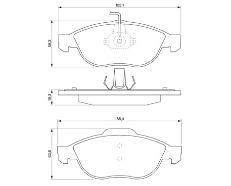 Brake Pad Set, disc brake BP266 Bosch, Image 6
