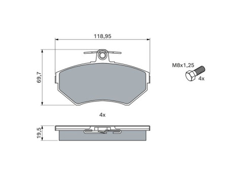 Brake Pad Set, disc brake BP267 Bosch, Image 5