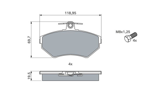 Brake Pad Set, disc brake BP267 Bosch