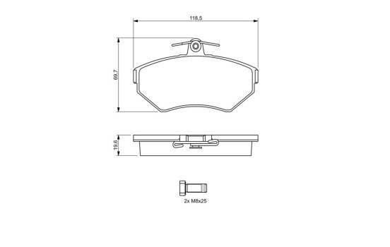 Brake Pad Set, disc brake BP267 Bosch, Image 6