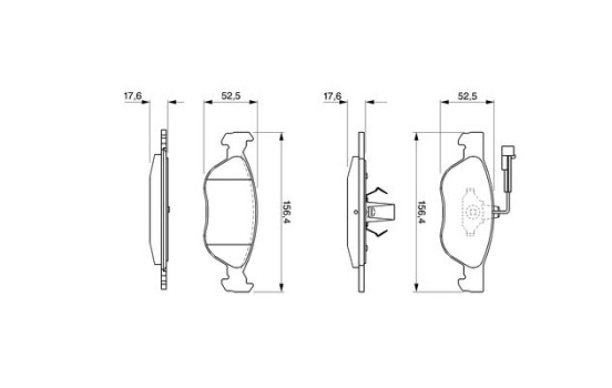 Brake Pad Set, disc brake BP268 Bosch, Image 5