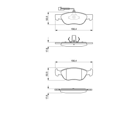 Brake Pad Set, disc brake BP268 Bosch, Image 6
