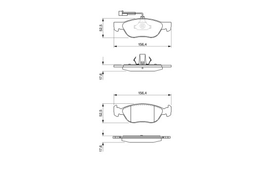 Brake Pad Set, disc brake BP268 Bosch, Image 6