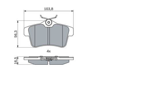 Brake Pad Set, disc brake BP2680 Bosch, Image 3