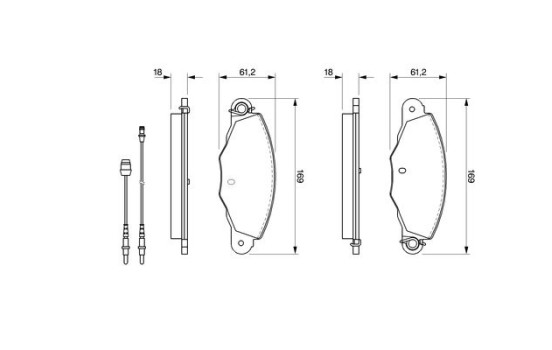 Brake Pad Set, disc brake BP269 Bosch, Image 5