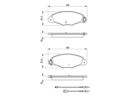 Brake Pad Set, disc brake BP269 Bosch, Image 6