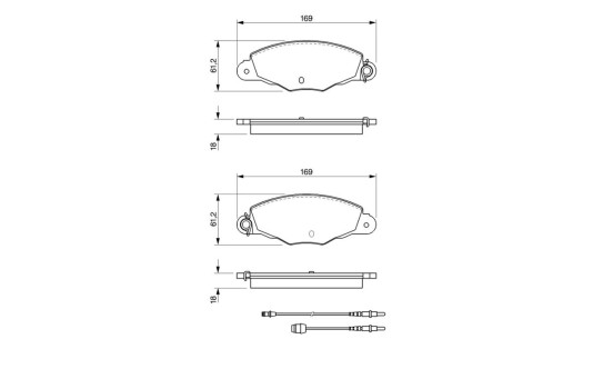 Brake Pad Set, disc brake BP269 Bosch, Image 6