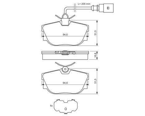 Brake Pad Set, disc brake BP2692 Bosch, Image 6